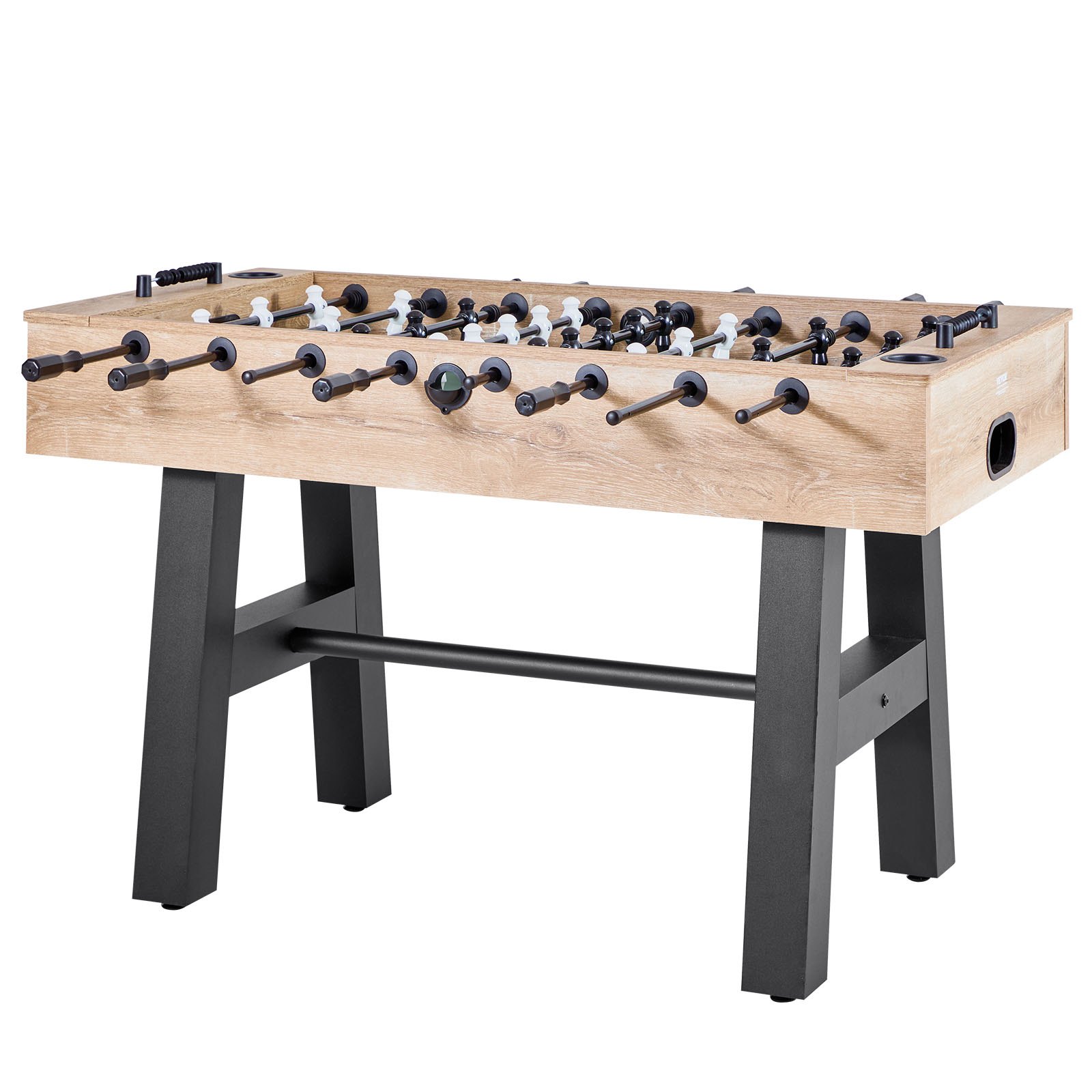 VEVOR Mesa de Futbolín, Tamaño Estándar, para Interiores, Hogar, Familia y Sala de Juegos. Juego de Fútbol, Incluye 4 Pelotas, Marcador y 2 Portavasos, 1400 x 726 x 864 mm, para 2 a 4 Jugadores