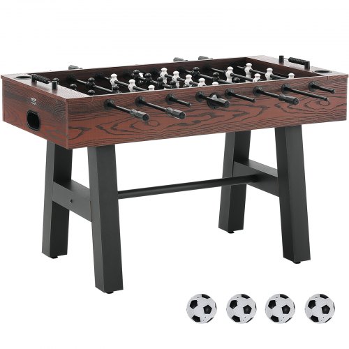 VEVOR Mesa de futbolín, mesa de futbolín de tamaño estándar de 55 pulgadas, mesa de futbolín de tamaño completo para interiores para hogar, familia y sala de juegos, incluye 4 bolas y 2 portavasos