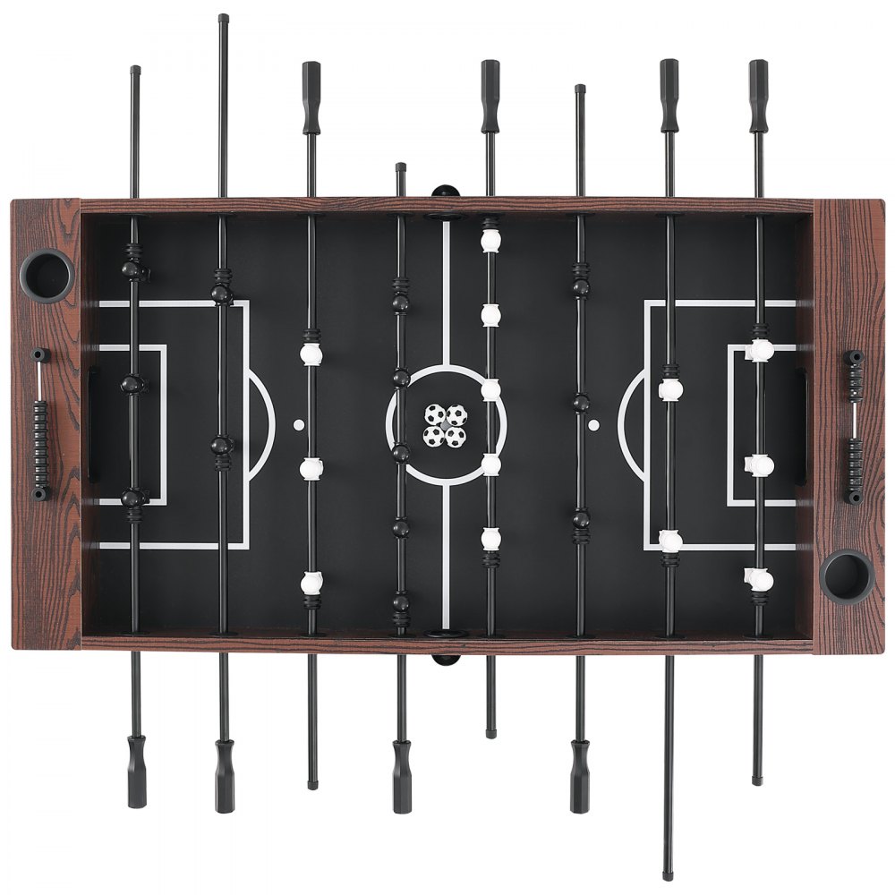VEVOR Mesa de futbolín, mesa de futbolín de tamaño estándar de 55 pulgadas, mesa de futbolín de tamaño completo para interiores para hogar, familia y sala de juegos, incluye 4 bolas y 2 portavasos