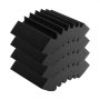 VEVOR Acoustic Foam Panels, Set of 4, 42x16x30cm, Self-Adhesive Soundproof Wall Panels, Acoustic Panels, Acoustic Foam Mats for Studio Walls & Ceilings, Black
