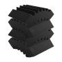 VEVOR Acoustic Foam Panels, Set of 4, 42x16x30cm, Self-Adhesive Soundproof Wall Panels, Acoustic Panels, Acoustic Foam Mats for Studio Walls & Ceilings, Black