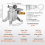 VEVOR Bomba de Lavado a Presión Eje Vertical de 7/8" 2600 PSI 2,5 GPM Kit de Bomba de Repuesto para Lavado a Presión Compatible con Honda, Simpson, RYOBI, Briggs & Stratton, Subaru, Craftsman