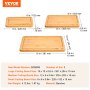 VEVOR Tabla de Cortar 3 Piezas Tabla de Cortar de Bambú Versátil con Ranura para Aceite Calidad Alimentaria Tabla de Cortar Resistente con Mango Incorporado Apta para Exhibir, Cortar, Servir