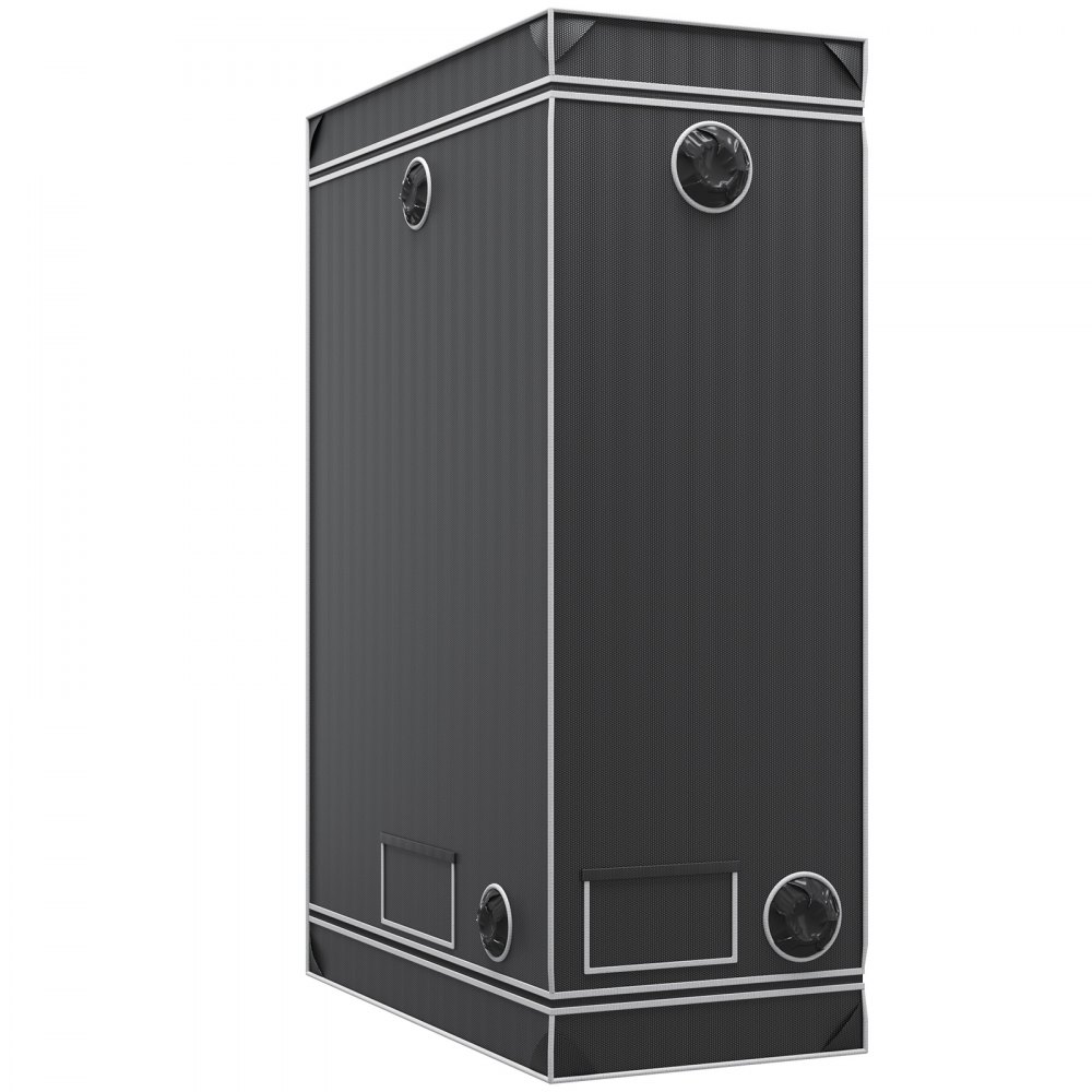 VEVOR Growbox 122 x 61 x 183 cm Greenhouse made of 22 mm steel frame and 2000D Oxford fabric Grow tent 60 kg load capacity Grow cabinet Suitable for 150 W grow light Indoor grow tent