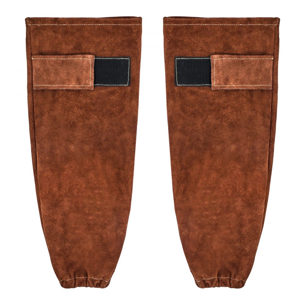 Mangas de Soldadura de Cuero Ignífugas, contra Chispas, Calor y Escombros Voladores, Piel de Vaca, para Proteger los Brazos, a Soldadura, Herrería, Carpintería y Jardinería, 457 x 95 x 1 mm