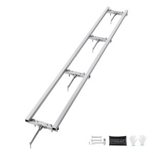 VEVORSistemadeGuíadeRieldeMolinoGuíadeFresadode2,7m4KitsdeBarraTransversalSistemadeRieldeAserraderodeAluminioFuncionaconAserraderosdeCadenaparaCarpinterosdeMolinos