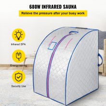 Sauna Infrarouge 1 Place 1000w Cabine De Sauna Portable Thérapeutique Pliable