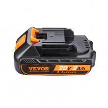 VEVOR Batterie pour Outil Sans Fil Lithium-ion 20 V 2,0 Ah Batterie de Remplacement pour Batteries d'Outils Électriques de Haute Capacité Compatible avec les Outils Outils Électriques Sans Fil 20 V