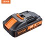 VEVOR Batterie pour Outil Sans Fil Lithium-ion 20 V 4,0 Ah Batterie de Remplacement pour Batteries d'Outils Électriques de Haute Capacité Compatible avec les Outils Outils Électriques Sans Fil 20 V