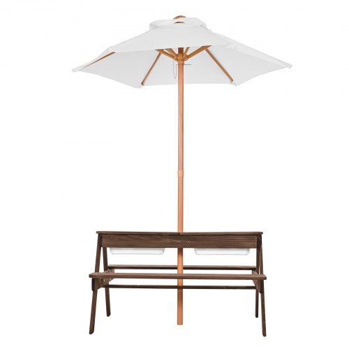 Table De Pique-Nique Avec 4 Bancs Intégrés Pour 4 à 8 Personnes, Table De Jadin En HDPE Avec