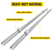 VEVOR Miniature Rail Guidage Linéaire Guide SBR20-2200 mm 4 Blocs de Roulement SBR20UU 2 Arbres de Rail Guidage Linéaire Rail de Glissière pour Routeurs Cnc