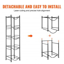 VEVOR Rack à Bonbonnes 5 Niveaux Support Bouteilles d’Eau Capacité 5PCs Noir