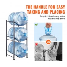 VEVOR Rack à Bonbonnes Range Bouteilles d’Eau Capacité 3PCs 3 Niveaux 1 Rangée