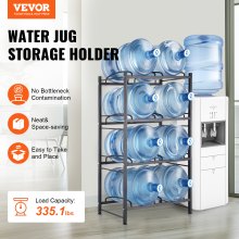 VEVOR Rack à Bonbonnes Range Bouteilles d’Eau Capacité 8PCs 4 Niveaux 2 Rangées