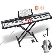 VEVOR Clavier Piano Numérique 88 Touches Semi-lesté Portable Électrique Support