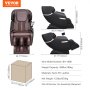 VEVOR Fauteuil de Massage Inclinable Corps Entier, Masseur Shiatsu 3D, Zéro Gravité, avec Plusieurs Modes Automatiques, Chauffage, Haut-parleur Bluetooth, Coussin d’Air, Rouleau de Pied, Écran Tactile