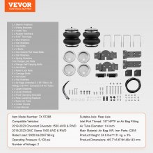 VEVOR Kit Suspension Pneumatique pour Chevrolet Silverado GMC Sierra 1500 19-23