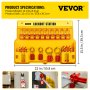 VEVOR Kit d'étiquetage de Verrouillage 58 PCS Kit de Station de Cadenas d'étiquetage 39,3 x 55,8 cm Kit de Sécurité électrique de Verrou Loto Utilisés pour Arrêter ou Verrouiller Machines Dangereuses