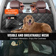 VEVOR Housse Siège Arrière de Voiture SUV pour Chien 136x68 cm Imperméable 600D