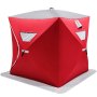 VEVOR Tente de Pêche 203 x 228 x 170 CM Tente Hiver 3 Personnes Abri de Pêche en Hiver avec 2 Fenêtres 2 Portes Imperméable Résistant au Froid Tissu Oxford 300D PVC avec Sac de Transport pour Camping