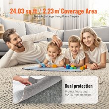 VEVOR Sous-tapis Coussin Protecteur Sol en Feutre 122x183 cm Épaisseur 12 mm