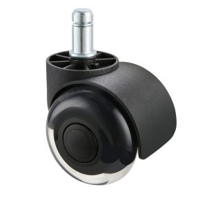 5 Roulettes Silencieuses 50 Mm Pour Chaise De Bureau - Pivot 360°, Trou 8 Mm, Charge 150 Kg - Remplacement Meuble