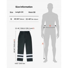 VEVOR Pantalon Jambières Sécurité de Tronçonneuse Enveloppant Classe A S 104 cm