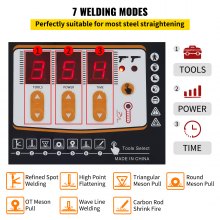 VEVOR Tire Clou Carrosserie 3 kW Instrument de Débosselage de Voiture Soudeuse par Points 7 Modes Disponibles Outil Débosselage sans Peinture