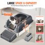 VEVOR Bac à Litière pour Chat 152,4mm sans Odeur Repose-pied Filtrant Gris Foncé