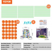 VEVOR Kit de construction de fort de tente pour enfants jouet STEM 85 pièces