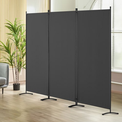 Cloison de séparation 6 panneaux Anthracite 240x200 cm Tissu - Paravent