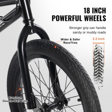 VEVOR Vélo BMX freestyle à roues de 45,7 cm pour enfants adultes en acier Hi-Ten