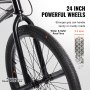 VEVOR Vélo BMX freestyle en acier Hi-Ten à roues de 61 cm pour enfants adultes