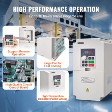 VEVOR Variateur de Fréquence 4kW 18A Entrée 1 ou 3 Phases Vers Sortie Triphasée