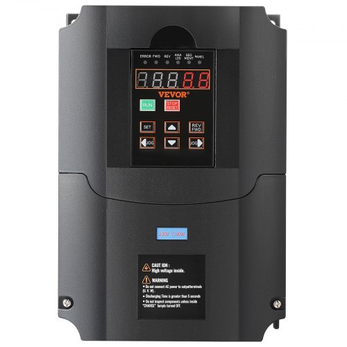 Variateur De Fréquence VEVOR 5,5 KW 25A - Entrée 1 Ou 3 Phases 220V, Sortie 3 Phases - Neuf