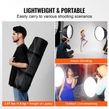 VEVOR Softbox Parabolique Boîte Lumière Dégagement Pliage Rapide Portable 880 mm