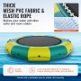 VEVOR Trampoline Aquatique Gonflable de 367 cm pour Piscine Lac Jaune et Vert