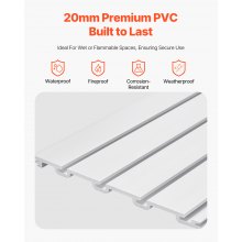 VEVOR Panneaux Muraux à Lattes PVC Modulaire à Outils Garage 1230x1235 mm Blanc