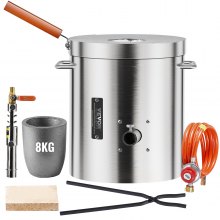 VEVOR Four de Fusion au Propane 8 kg avec Brûleur Creusets et Pince pour Métaux