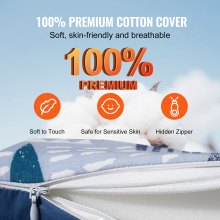 VEVOR Nid d'ange pour nouveau-né 100% coton doux avec appui-tête et 2 housses