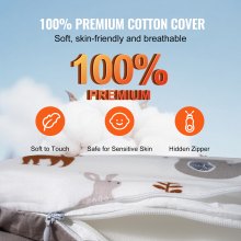 VEVOR Nid d'ange pour nouveau-né lit pour bébé avec appui-tête 100% coton doux