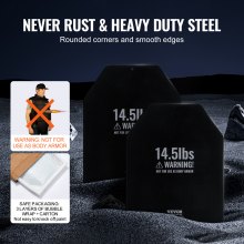 VEVOR Plaque lestée pour gilet lesté pour musculation fitness 2 plaques 6,59 kg