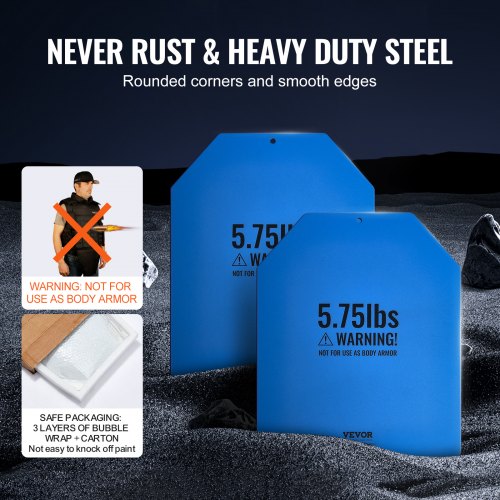 Plaques Lestées VEVOR Pour Gilet - Paire De 2,6kg En Acier Pour Musculation, Course Et Fitness