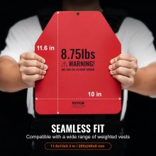 VEVOR Plaque lestée pour gilet lesté pour musculation fitness 2 plaques 3,97 kg