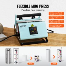 VEVOR Presse à Chaud pour Gobelets et Casquettes Portable Mugs Tasses Chapeaux