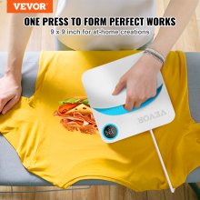 VEVOR Presse à Chaud Portable 22,8x22,8cm Transfert par Sublimation pour T-shirt