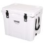 VEVOR Glacière Portable 42,6 L 40-45 Canettes Glacière Rigide Isotherme Hermétique en Plastique LLDPE Isolation en Mousse pour Garder au Froid les Aliments Boissons Randonnée Pique-Nique 55x41x47 cm