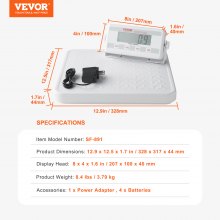 VEVOR Balance Pèse Personnes Médicale Portable Numérique Pro pour Médecin 200 kg