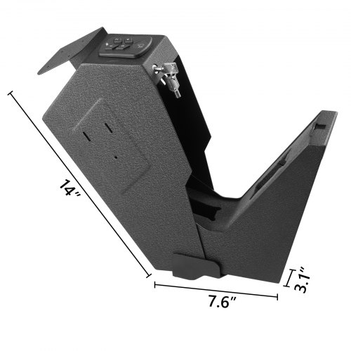 Coffre-fort SnapSafe Pour Arme De Poing - Acier Gris - 9,5 X 6,5 X 1,75 - Avec Clé