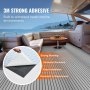 VEVOR Revêtement de sol pour bateau en mousse EVA 2400 x 900 x 6 mm plancher de revêtement de sol autocollant antidérapant, 21 600 cm², tapis marin pour bateaux, yachts, pontons, terrasses de kayak